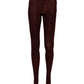 Dolce & Gabbana Maroon Nylon Tights Stocking Pantyhose Socks