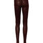 Dolce & Gabbana Maroon Nylon Tights Stocking Pantyhose Socks