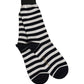 Dolce & Gabbana Black White Stripes Cotton Mid Calf Accessory Socks
