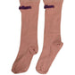 Dolce & Gabbana Dusty Pink Embroidered Mid Calf Accessory Socks