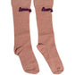 Dolce & Gabbana Dusty Pink Embroidered Mid Calf Accessory Socks