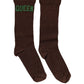 Dolce & Gabbana Brown Embroidered Cotton Mid Calf Accessory Socks