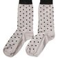 Dolce & Gabbana Gray Viscose Stretch Dotted Women Accessory Socks