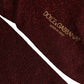Dolce & Gabbana Burgundy Viscose Mid Calf Accessory Socks