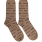 Dolce & Gabbana Brown Cotton Logo Print Mid Calf Accessory Socks