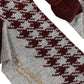 Dolce & Gabbana Maroon Gray Houndstooth Mid Calf Accessory Socks