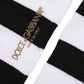 Dolce & Gabbana Black White Stripes Mid Calf Accessory Socks