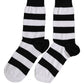 Dolce & Gabbana Black White Stripes Mid Calf Accessory Socks