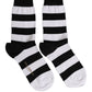 Dolce & Gabbana Black White Stripes Mid Calf Accessory Socks