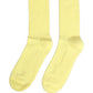 Dolce & Gabbana Yellow Cotton Ribbed Mid Calf Women Accessory Socks