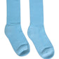 Dolce & Gabbana Light Blue Cotton Ribbed Mid Calf Accessory Socks