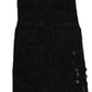 Dolce & Gabbana Dark Gray Sequined Wool Knee High Accessory Socks