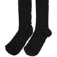Dolce & Gabbana Black Wool DG Logo Mid Calf Accessory Socks