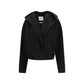 Max Mara Black Wool Oves Aries Full-Length Jacket