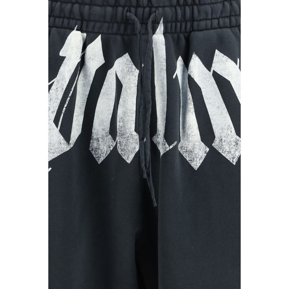 Palm Angels Gray Cotton Joggers (Workout Pants)