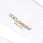 Dolce & Gabbana White Cotton Ribbed Logo Over The Calf Women Socks