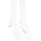 Dolce & Gabbana White Cotton Ribbed Logo Over The Calf Women Socks