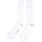 Dolce & Gabbana White Cotton Ribbed Logo Over The Calf Women Socks