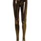 Dolce & Gabbana Gold Metallic Leggings Pantyhose Stockings Socks