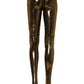 Dolce & Gabbana Gold Metallic Leggings Pantyhose Stockings Socks