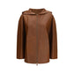 Max Mara Brown Lamb Ovis Aries Leather Jacket