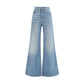 Chloé Blue Cotton Flared Jeans
