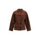 Fabiana Filippi Brown Cotton Full-Length Jacket