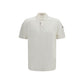 Moncler White Cotton Polo Shirt