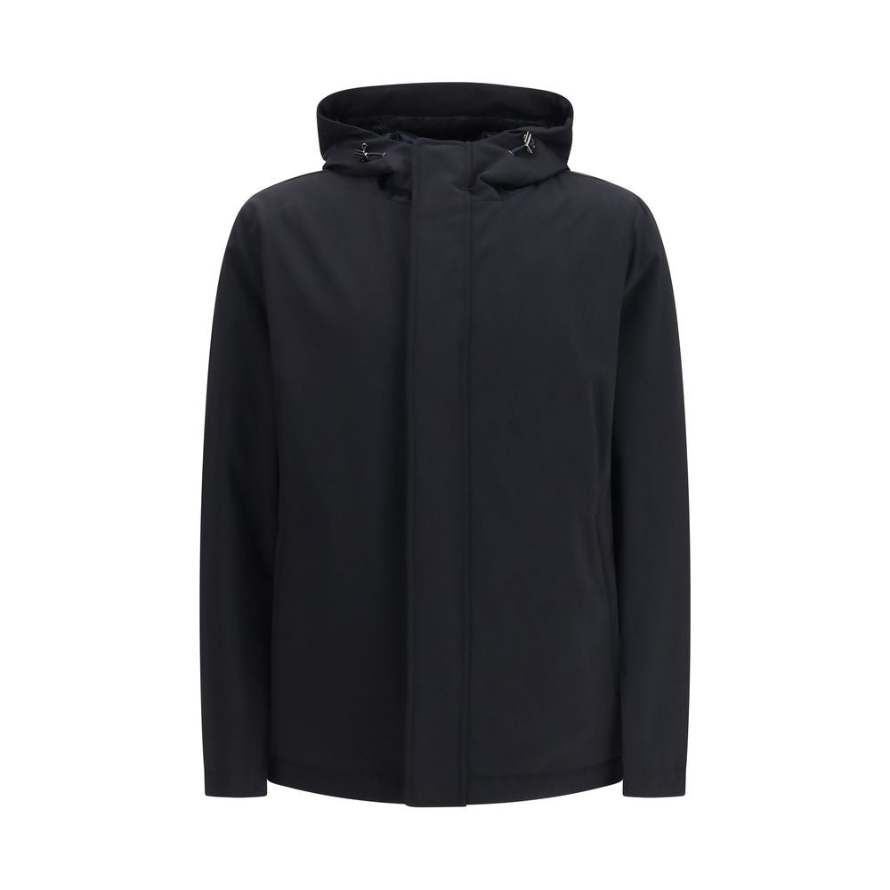 Herno Black Polyester Full-Length Jacket