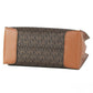 Michael Kors MICHAEL KORS Mercer 35S1GM9M2B Medium Logo And Leather Accordion Crossbody Bag In Brown