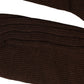 Dolce & Gabbana Dark Brown Nylon Ribbed Over The Calf Socks
