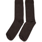 Dolce & Gabbana Dark Brown Cotton Over The Calf Accessory Socks