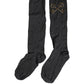 Dolce & Gabbana Dark Gray Wool Over The Calf Knee High Accessory Socks