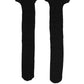 Dolce & Gabbana Black Wool Logo Calf Long Women Accessory Socks