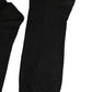 Dolce & Gabbana Black Cotton Ribbed Logo Over The Calf Women Socks