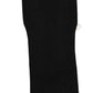 Dolce & Gabbana Black Cotton Ribbed Logo Over The Calf Women Socks