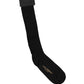 Dolce & Gabbana Black Viscose Logo Over The Calf Accessory Socks