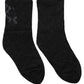 Dolce & Gabbana Black Floral Nylon Stretch Mid Calf Socks