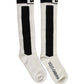 Dolce & Gabbana White Black Cotton Stretch Knee High Socks