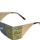 Dolce & Gabbana Gold Metal DG2263 Rectangle Snakeskin Frame Sunglasses