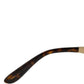 Dolce & Gabbana Gold Metal DG2263 Rectangle Snakeskin Frame Sunglasses
