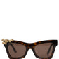 Dolce & Gabbana Brown DG4434 Accent Havana Acetate Frame Sunglasses