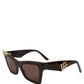 Dolce & Gabbana Brown DG4434 Accent Havana Acetate Frame Sunglasses