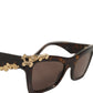 Dolce & Gabbana Brown DG4434 Accent Havana Acetate Frame Sunglasses