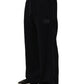 Dolce & Gabbana Dark Blue Relaxed Wide Leg Men Jogger Pants
