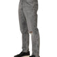 Dolce & Gabbana Grey Distressed Straight Leg Men Denim Jeans