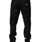 Dolce & Gabbana Dark Gray Cotton Slim Fit Men Denim Jeans