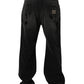 Dolce & Gabbana Dark Gray Distressed Oversize Men Denim Jeans
