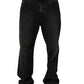 Dolce & Gabbana Dark Gray Cotton WideLeg Oversize Denim Jeans