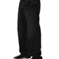Dolce & Gabbana Dark Gray Cotton WideLeg Oversize Denim Jeans